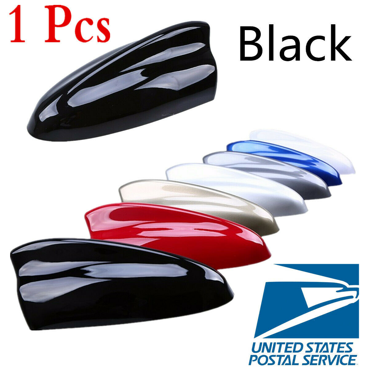 1 Pc Black ABS Material Shark Fin Style Car Exterior  Signal Enhancement Antenna