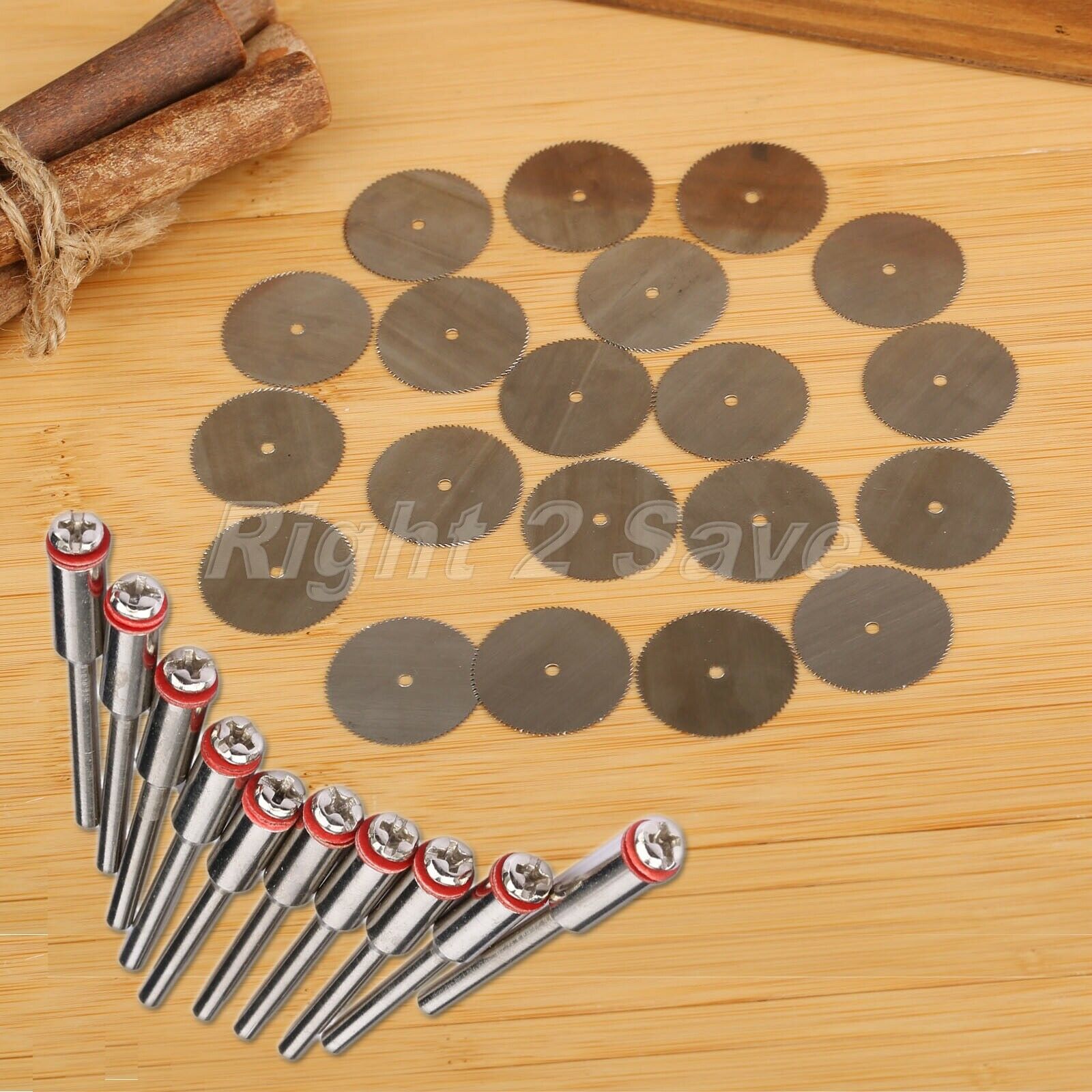 22mm Cutting Wheel Saw Blade Disc & 3.175mm Mandrel Rotary  Tool Accessories R2S