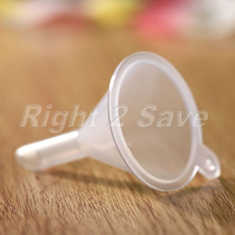 10Pcs Household Perfume Diffuser Bottle Oil Funnels Clear Plastic Bottle Funnel