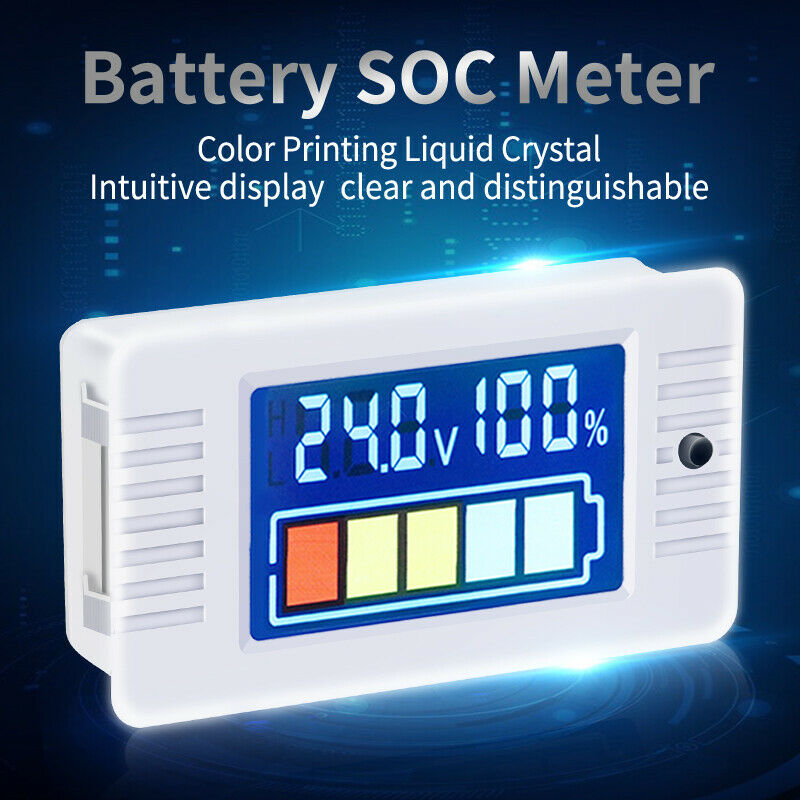 0-100V PZEM-023 Color LCD Panel Digital Voltmeter Electric Battery Detector New
