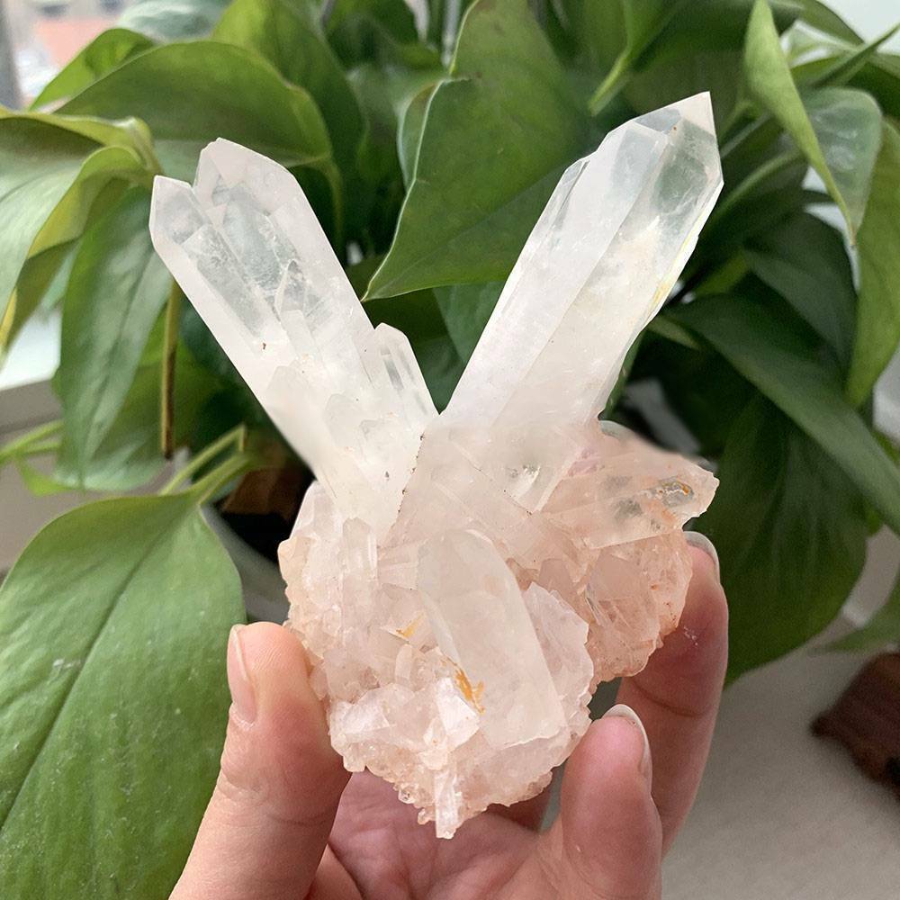 100% Natural Crystal Clear Quartz Cluster Energy Ornament Mineral Specimen Gifts