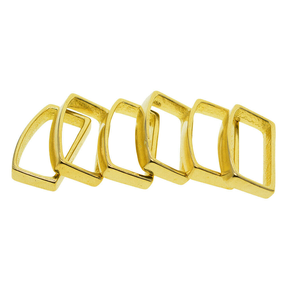 6 Pcs 26mm Brass Keeper Loop  Leather Belts Keepers Loops for DIY Strap