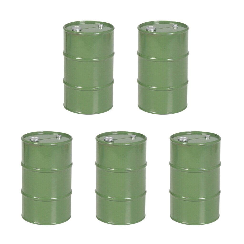 5 lot Simulation Oil Drums Set for 1:10 RC Crawler Car Decoration Accessory