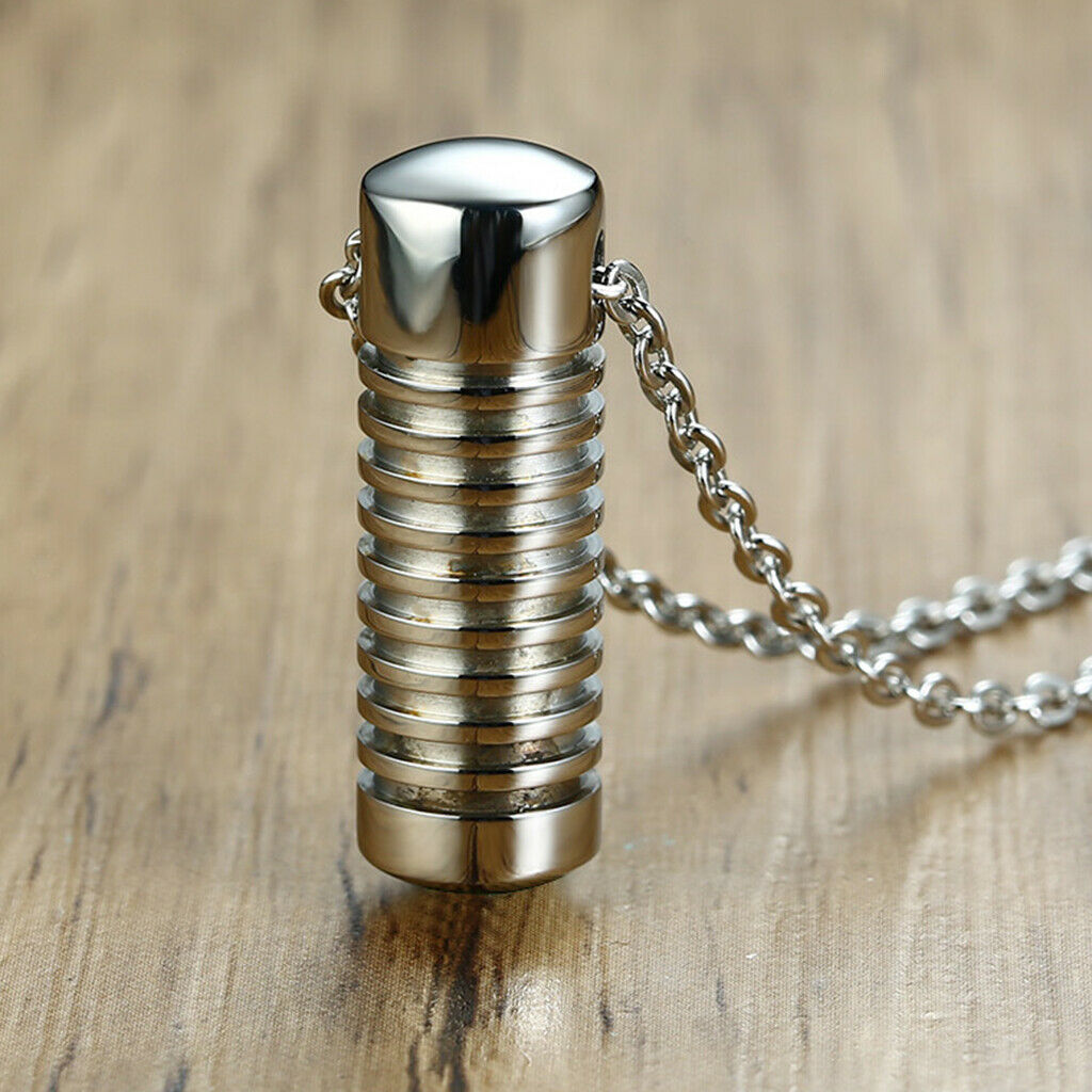 2 Pieces Urn Pendant Necklace - Openable Bottle Keepsake Pendant