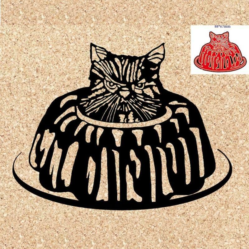 Cake Cat Metal Cutting Dies Stencil DIY Scrapbooking Album Paper Card Template