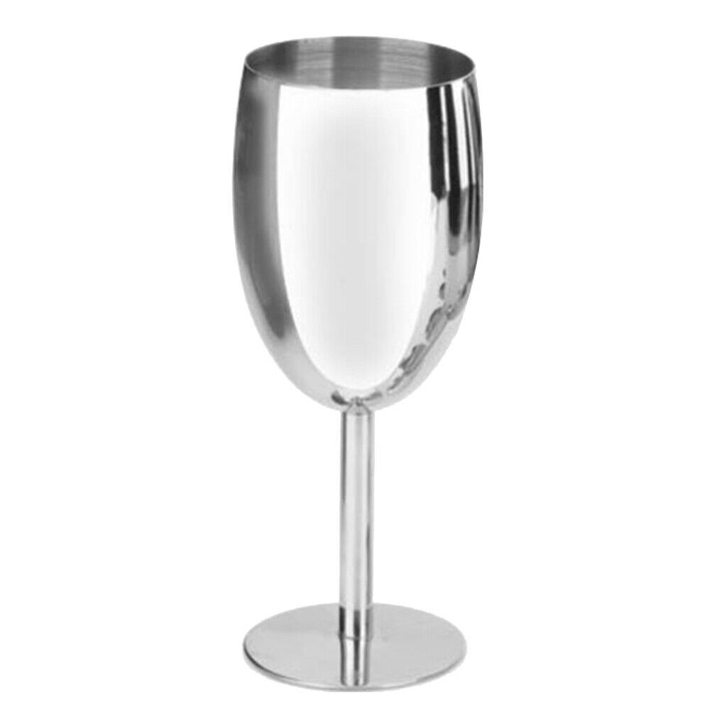 Stainless Steel Wine Glasses, 2 Pack Double Wall Insulated, Metal Wine Glass for
