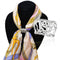 Women's Geometry Scarves Buckle Ring Silk Clip Scarf Chiffon Buckle 21x27mm