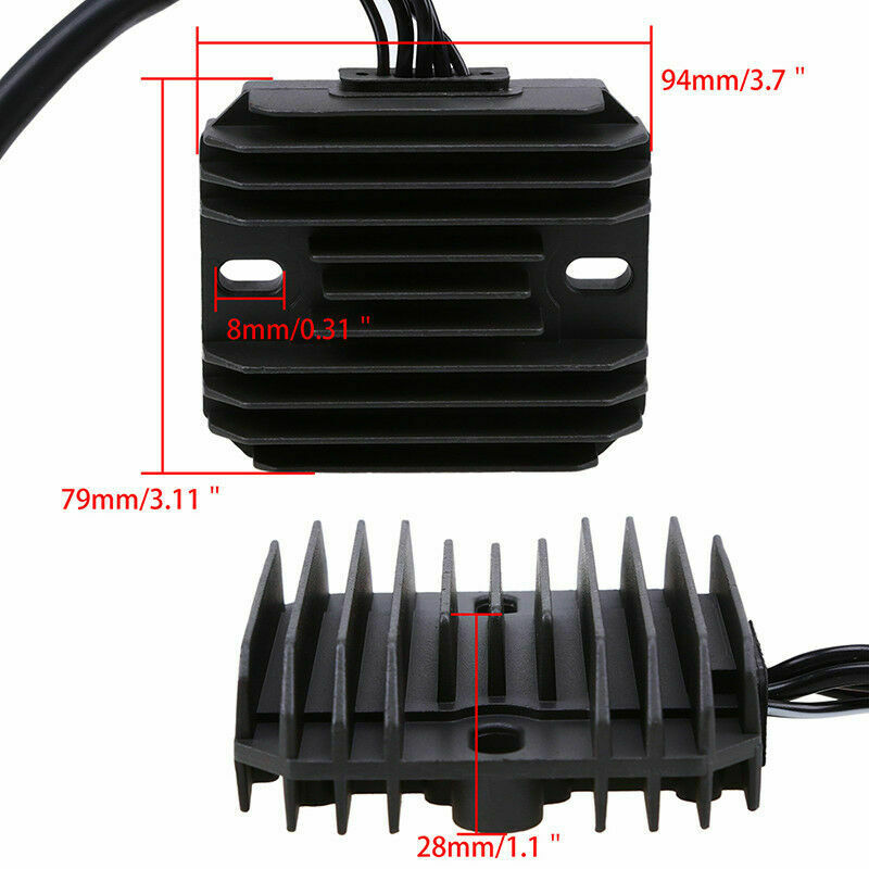 Black Rectifier Voltage Regulator Aluminum For Suzuki GSXR600 GSX-R750 1997-2005