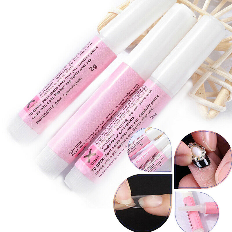 10 x Nail Tip Glue Super Bond For Acrylic Nails Strong Adhesive Manicure Tools