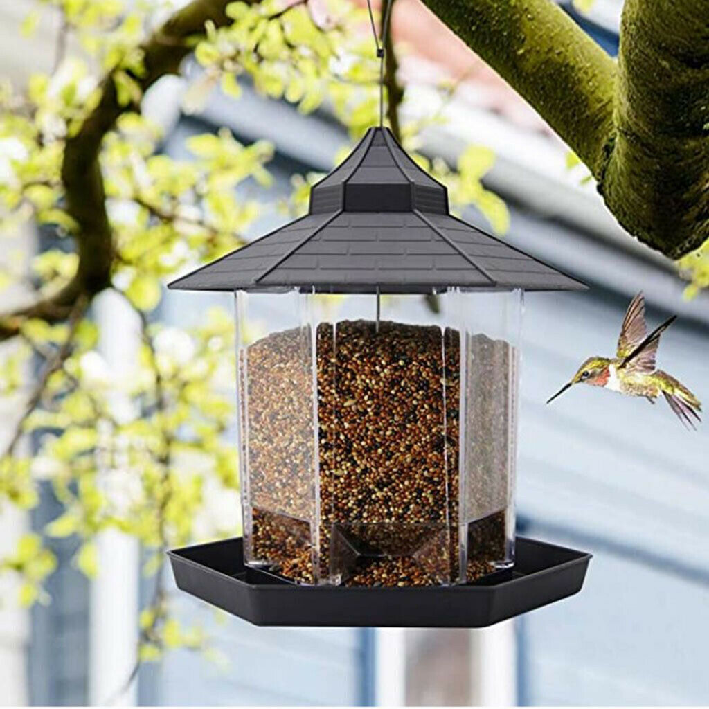Bird Feeder Hanging Garden Gazebo Wild Bird Feeder Outside Hanging Birdhouse