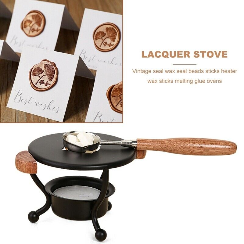 Retro Sealing Wax Furnace Stove Tripod Set Fire Paint Wax Seal Stamp Stick WV9Y2
