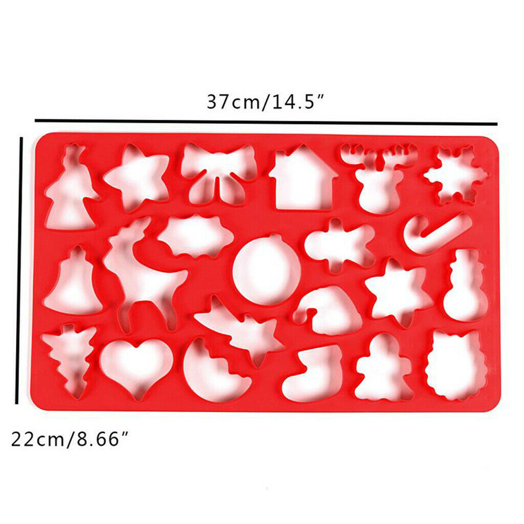 22 holes DIY Cookies Mold Christmas Cake Decor Chocolate Biscuit Mould