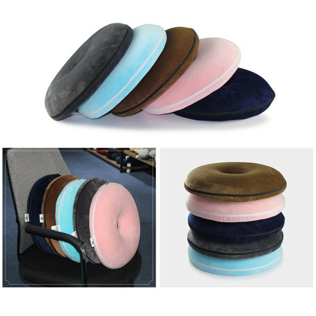 Donut Seat Cushion Hemorrhoid Coccyx Tailbone Support Pillow Pad Dark Blue