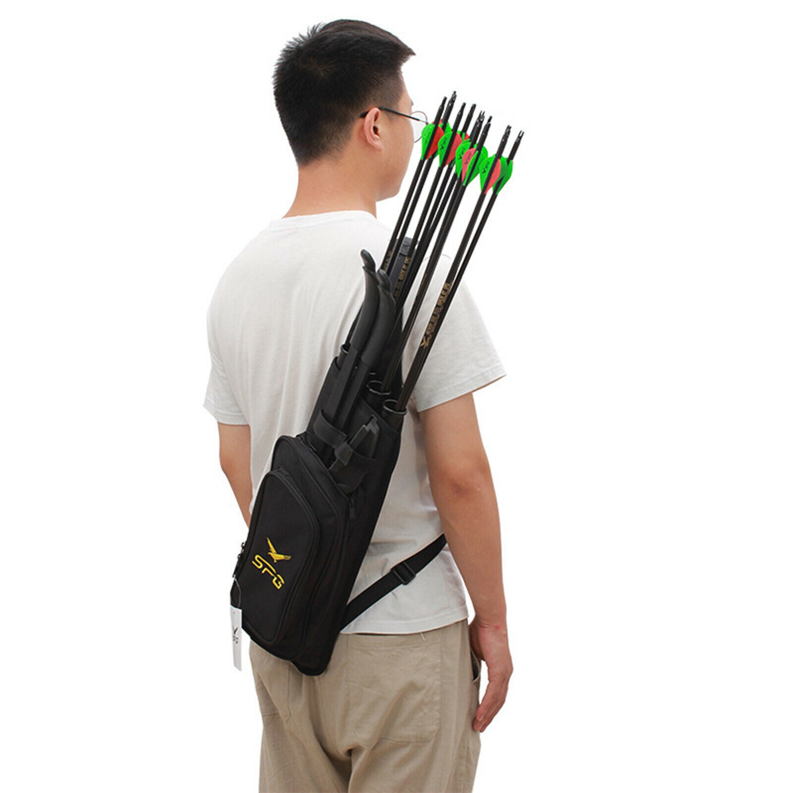 4Tube Archery Arrows Quiver Bag Holder Hunting Shooting Training Back Quiver