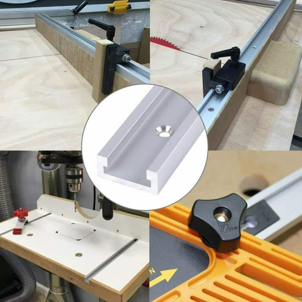 4X(T Track Clamp T Track Miter Track Jig Fixture Slot Straight Edge Metal  V4F2)
