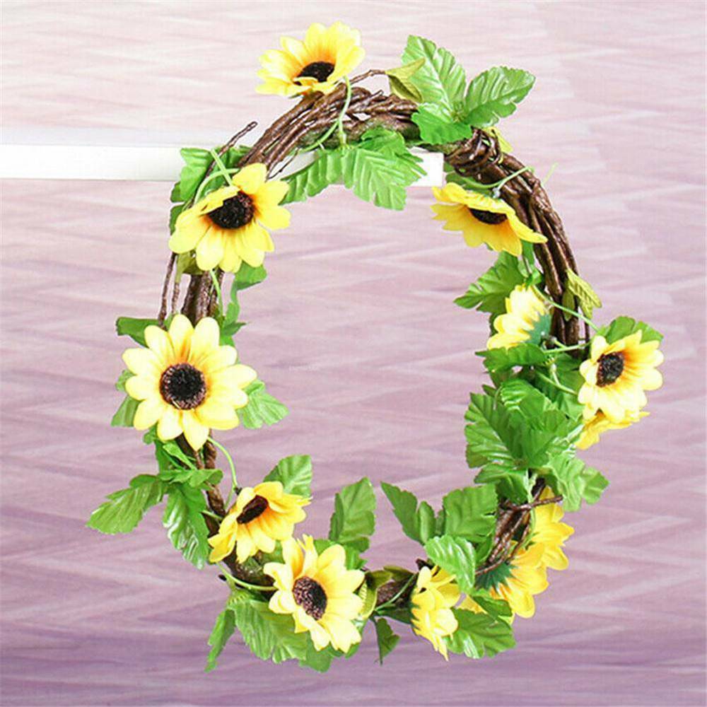 Artificial Yellow Sunflower Silk Garland Vine Wedding Party Home Garden Decor â¤