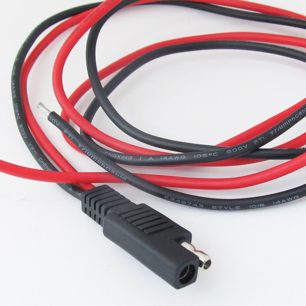 10pcs 1M/3.3FT SAE DC Power Automotive DIY Cable 14AWG Wire Red + Black