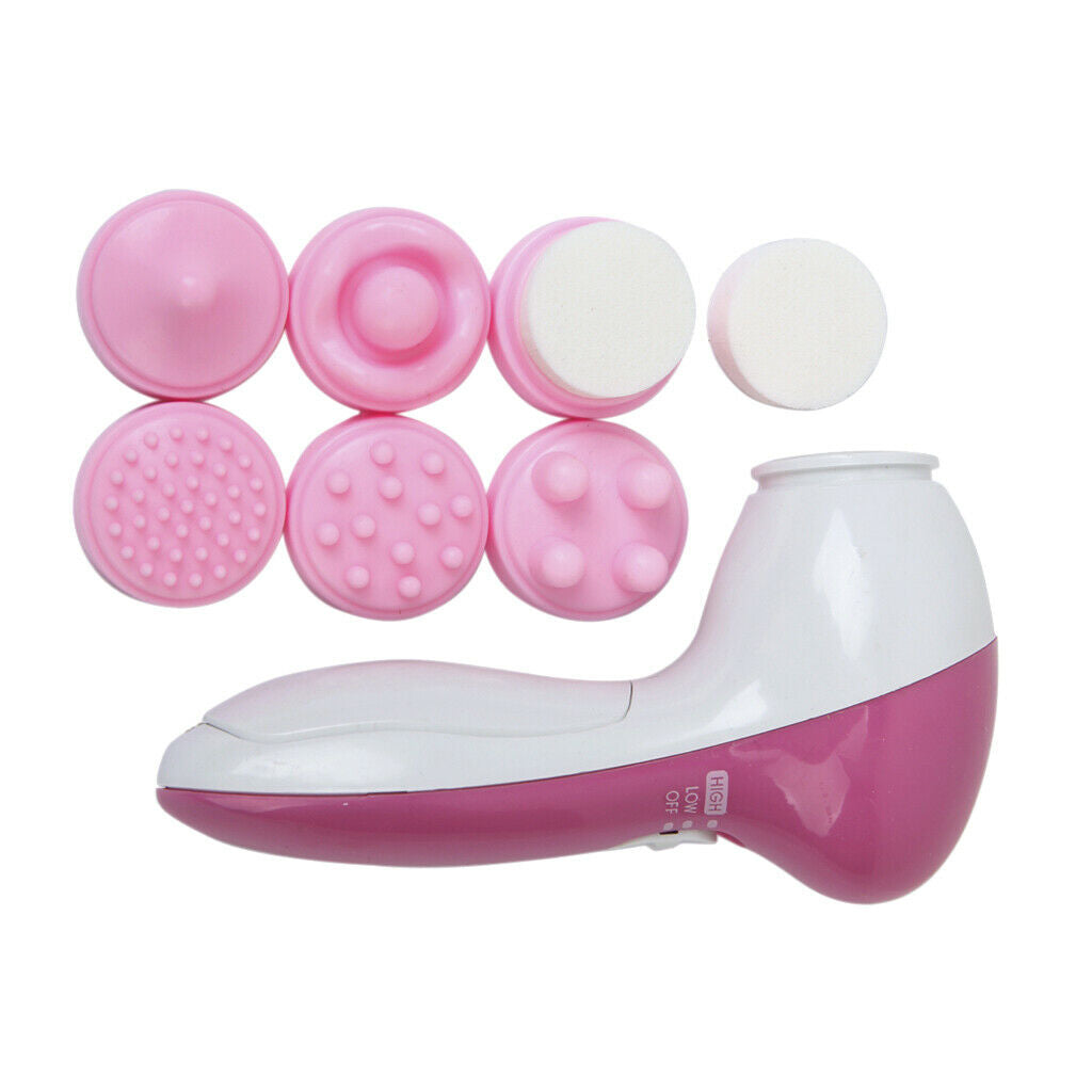 6-in-1 Face Pore Dirt Remover Exfoliating Brush Facial Skin Beauty Massager