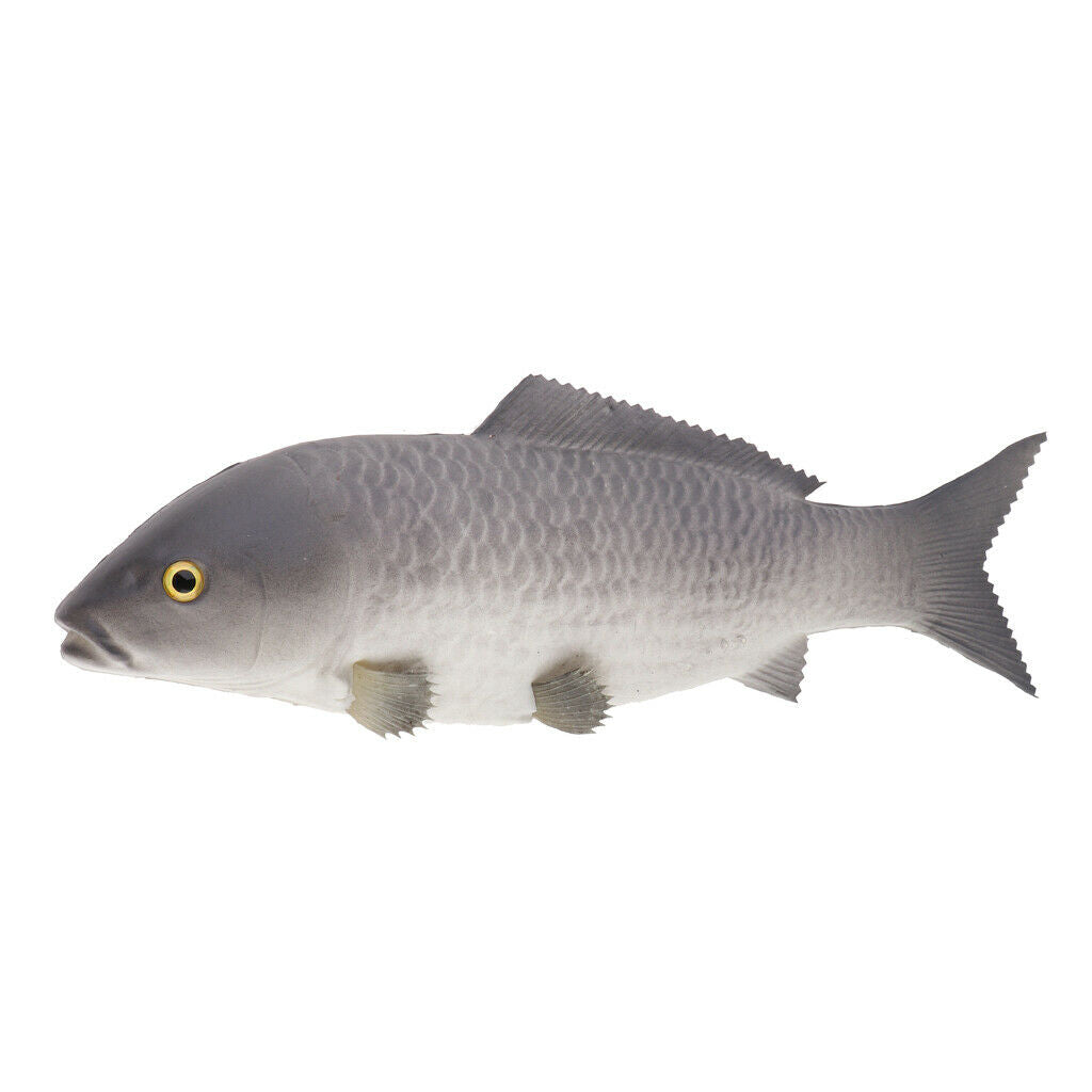 Set of 2 Carp Ornament Aquarium Decoration Creatures Kids Toys Grey+Red