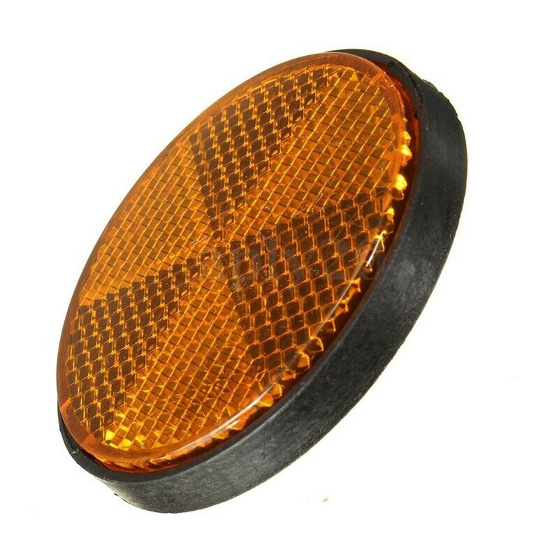 2pcs 2" Round Orange Reflector Universal For Motorcycle ATV Dirt Bike Z3N9