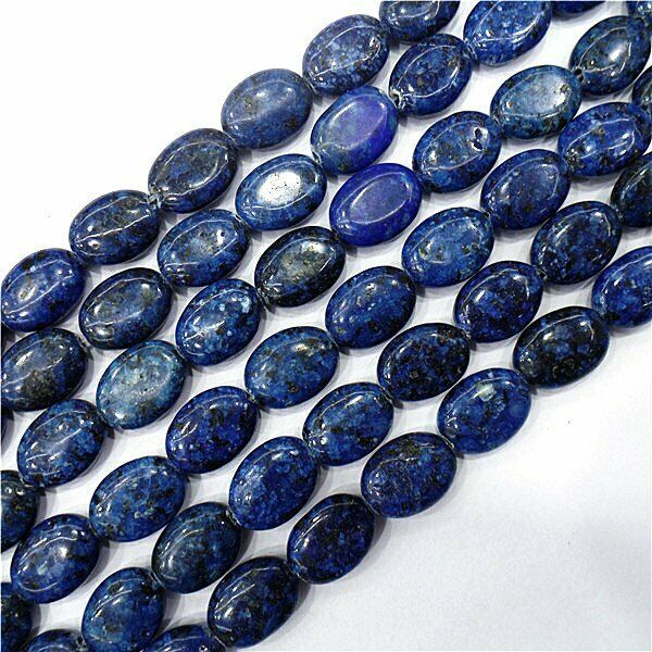 2 Strands 15x11x5mm Natural Blue Lapis Lazuli Oval Spacer Loose Beads 15" HH8043
