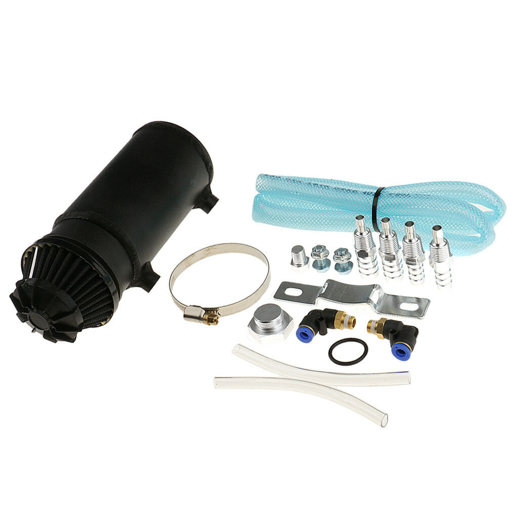 500ML Universal Oil Reservoir Catch Can Kit Breather Filter Baffled Oil Tank