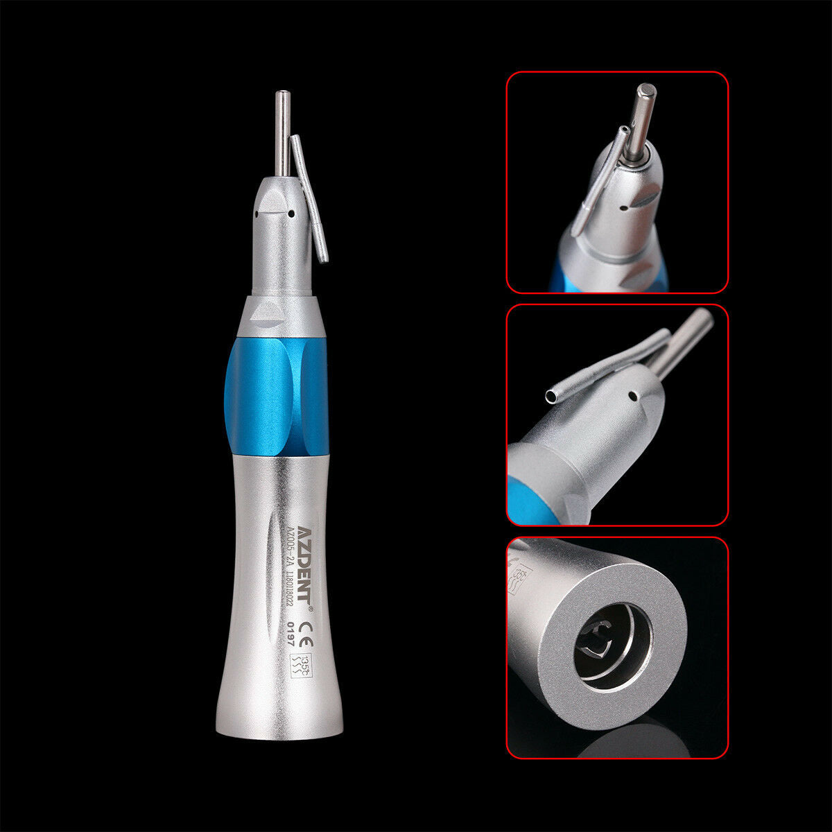 5XDental Surgical 1:1 Nosecone Straight Handpiece External Nozzle Pipe 20,000r/m