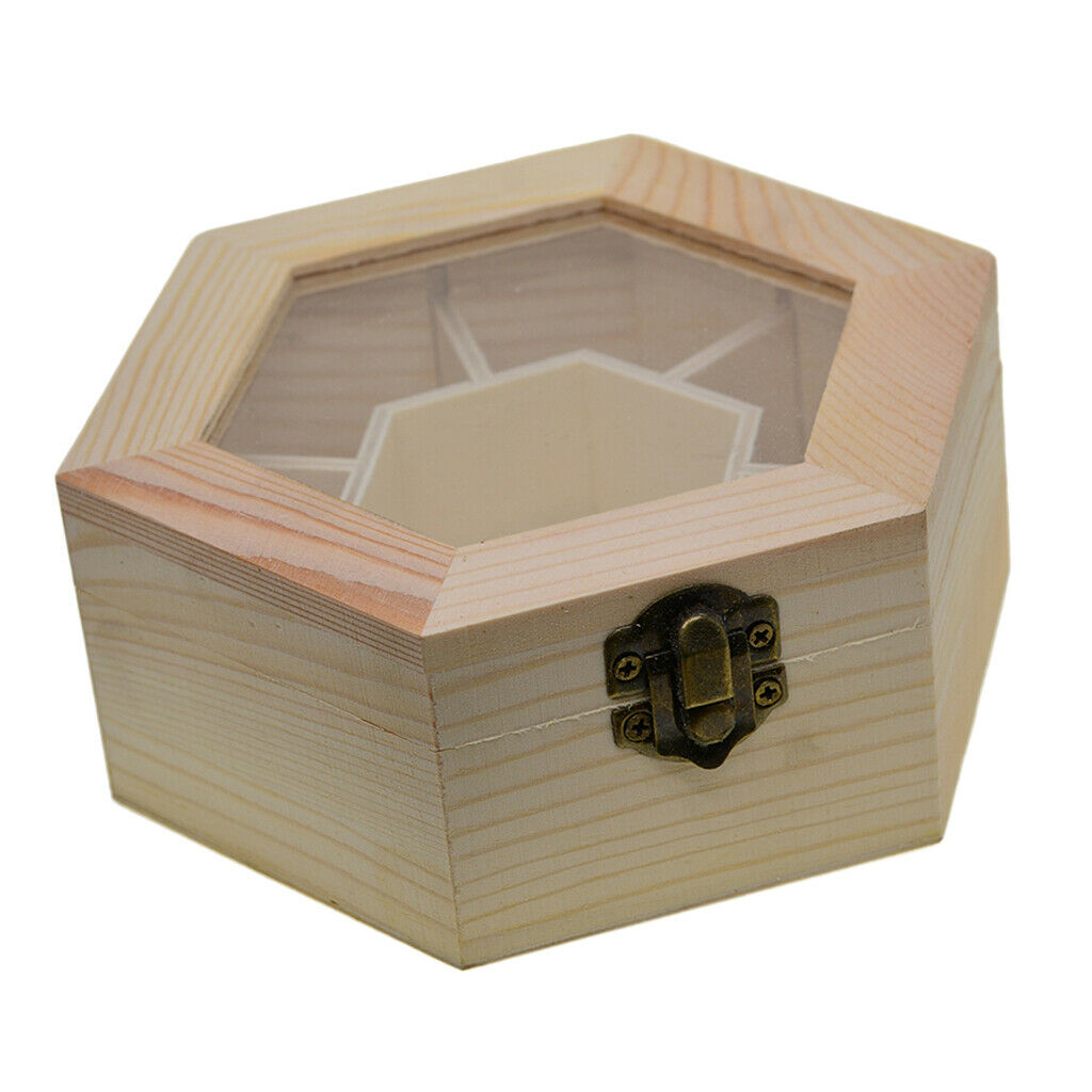 Wooden Jewelry Box, Jewelry Organizer and Storage- Unfinished Wood Craft Box â€“
