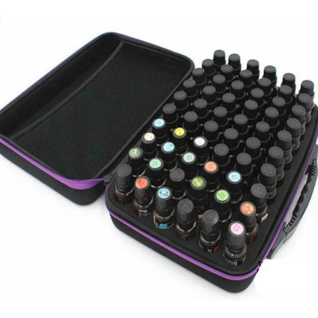 2 Pcs 60 Bottle Essential Oil Carry Case 5ML~15ML Holder Storage Hand Bags