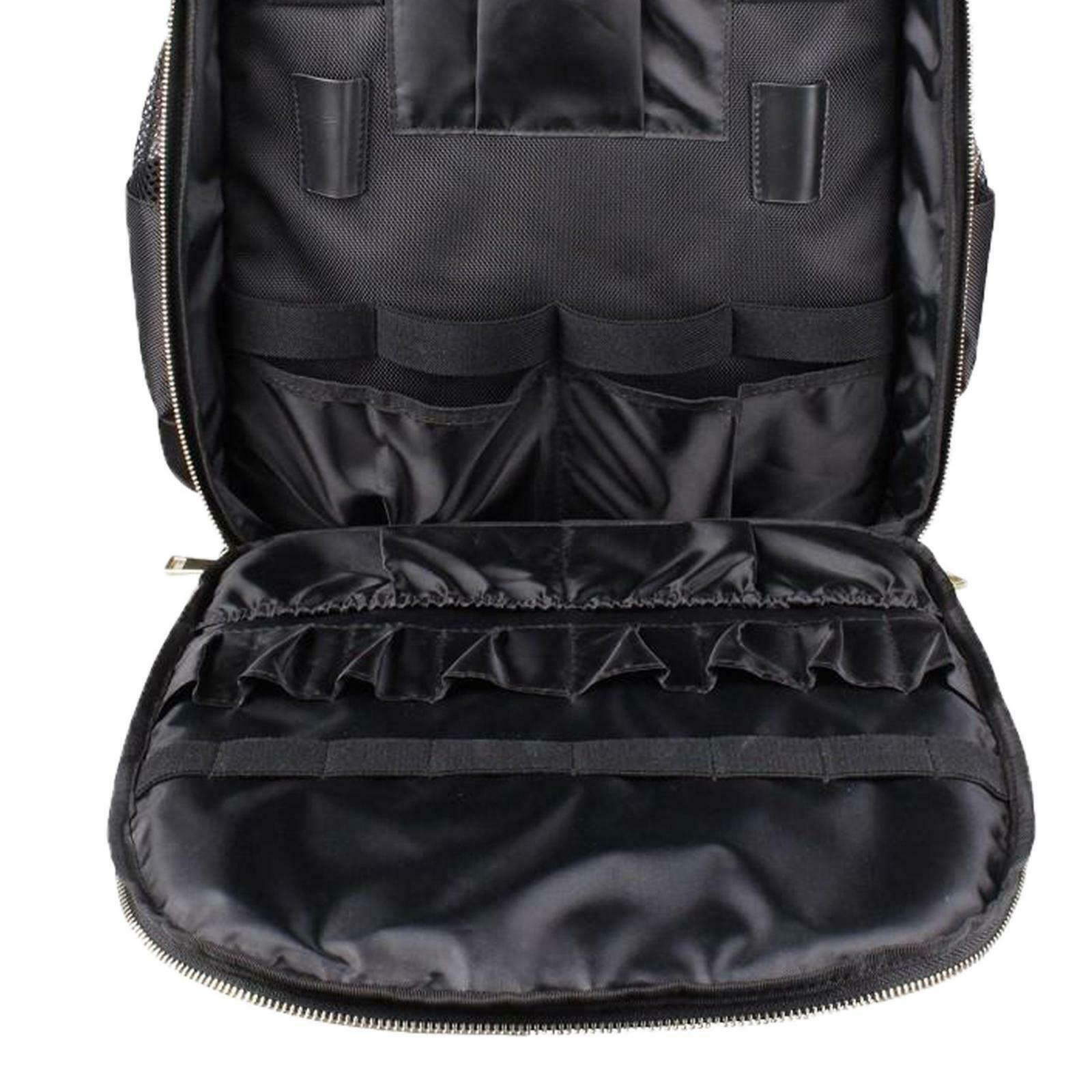 Waterproof Barber Salon Styling Tool Carrier Backpack Storage Bag Black