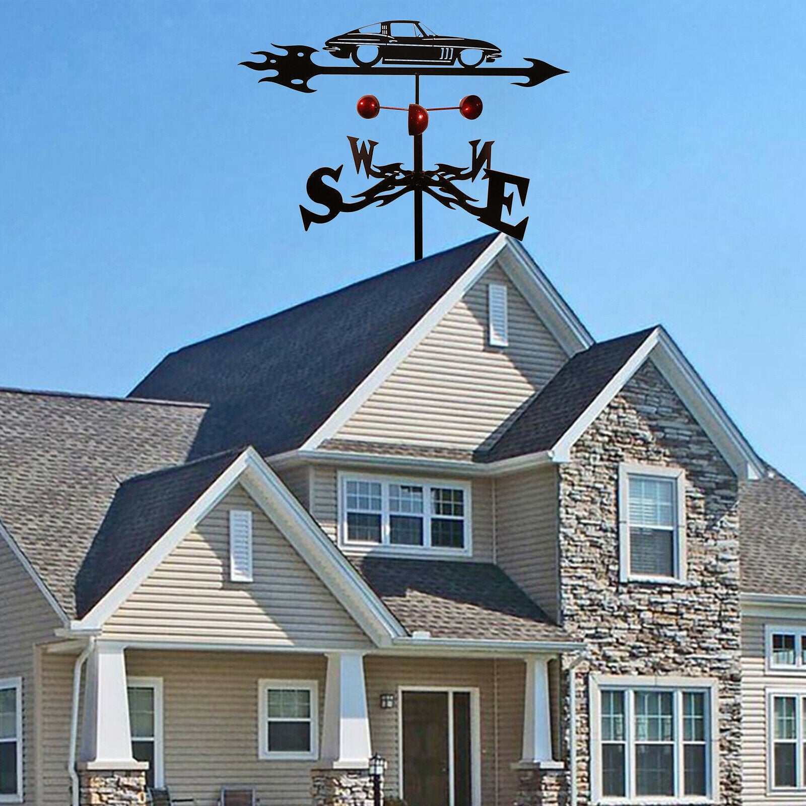 Weathervane Cool House Roof Wind Vane Decoration Farmhouse Farm Home Decor