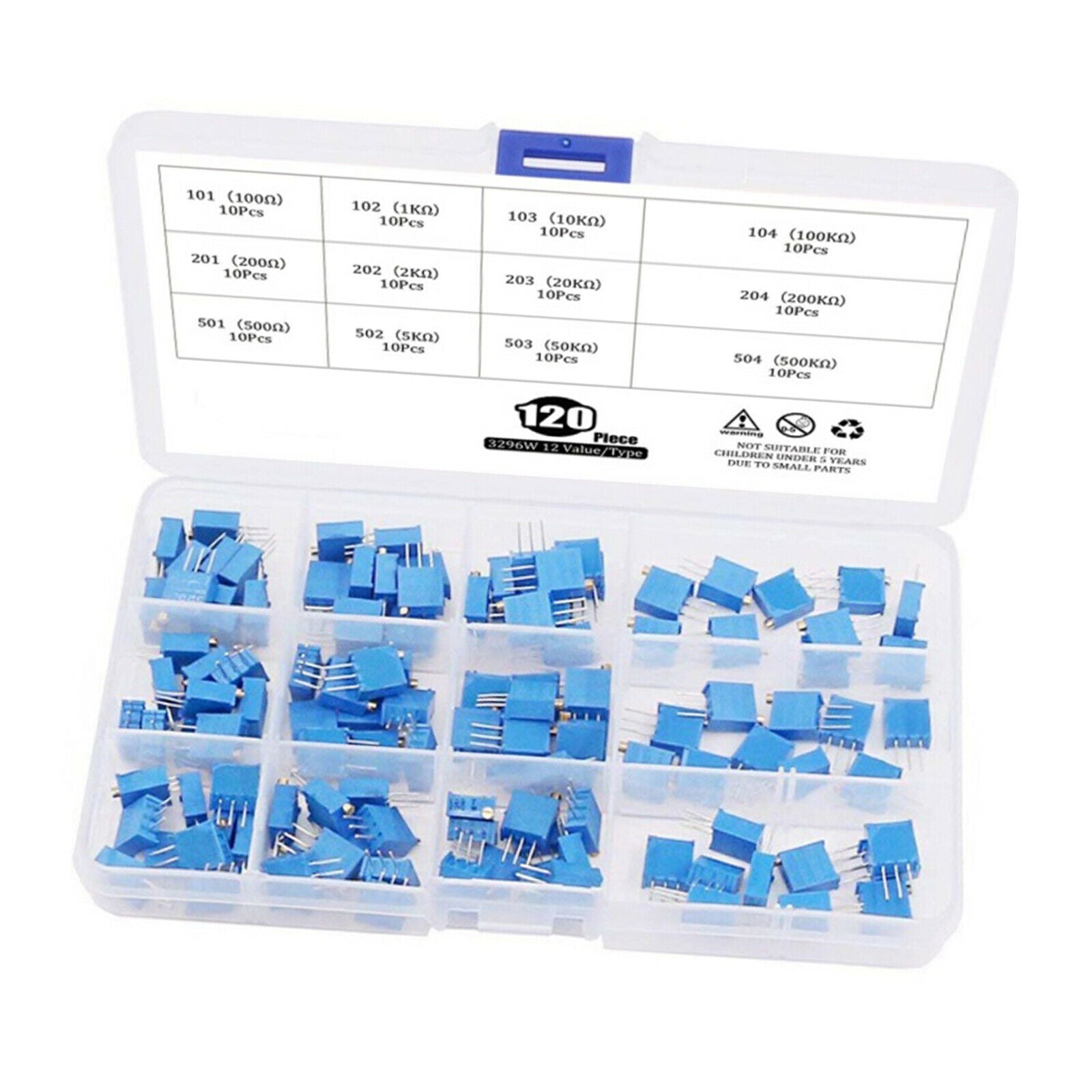 3296W Multiturn Variable Trimmer Adjustable Potentiometer Assortment Kit