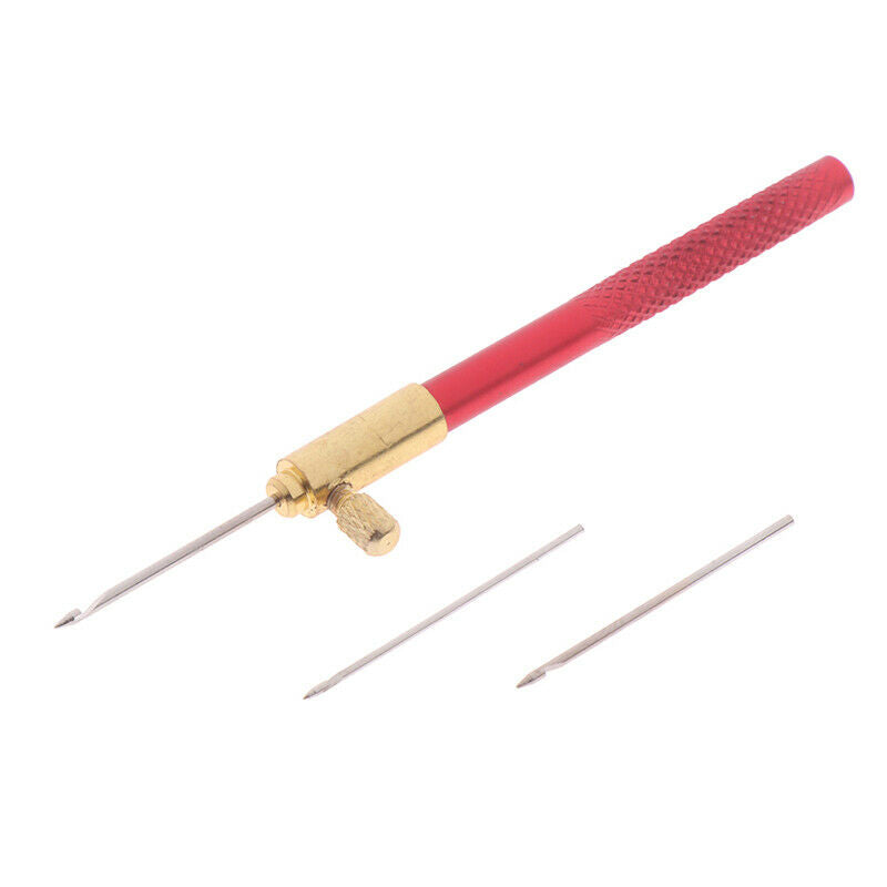 Embroidery Tambour Crochet Hooks Knitting Tool with 3 Needles French Croc.l8