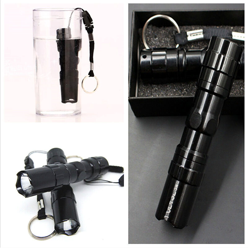 Waterproof Super Bright LED 1.5V AA Battery Flashlight Torch Lamp Key Ring Chain