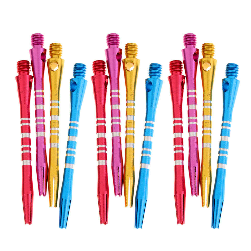 12 Pcs 52mm Thread Alloy Re-Grooved  Stems Shafts Multi-color