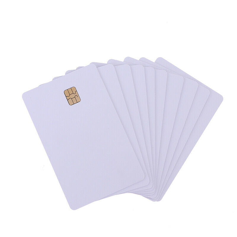 10Pcs SLE 4442 Chip With Hico Magnetic Stripe Contact IC Card 2 in 1 Blank C Kt