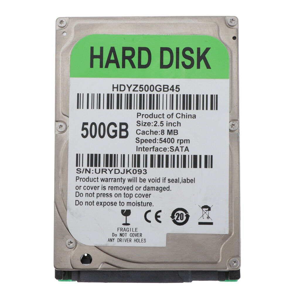 2.5" inch SATA Laptop Internal Hard Drive 500GB HDD Reading speed 70-