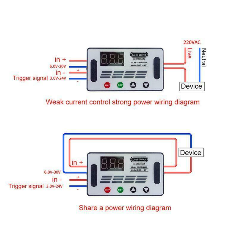 DC 12V Timer Delay Relay Switch Digital LED Display Delay Controller MOS DDC-431
