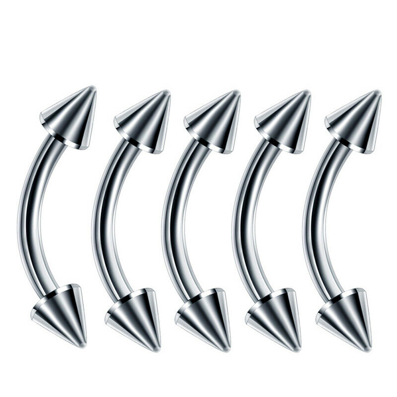 60Pcs Steel Mixed Nose Lip Eyebrow Tongue Belly Bar Ring Body Piercing Je.l8
