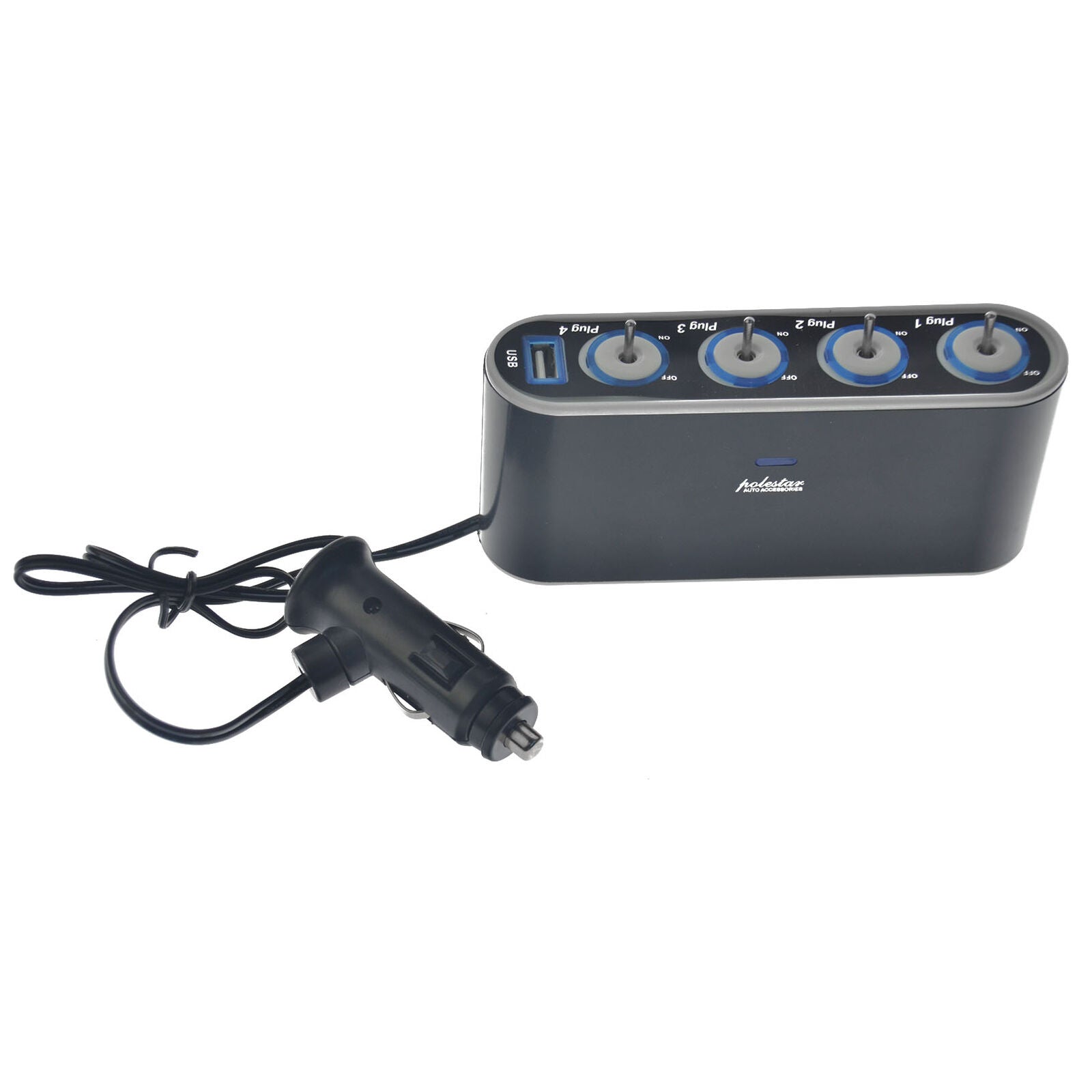 4 Compartment USB Car Charger  Lighter Adapter Distributor 12V 24V