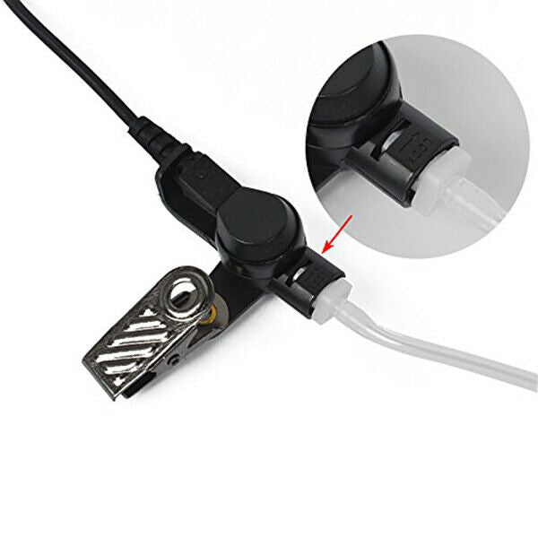 3.5mm Police Listen Only Acoustic Tube Earpiece with One Pair Medium Earmolds F8