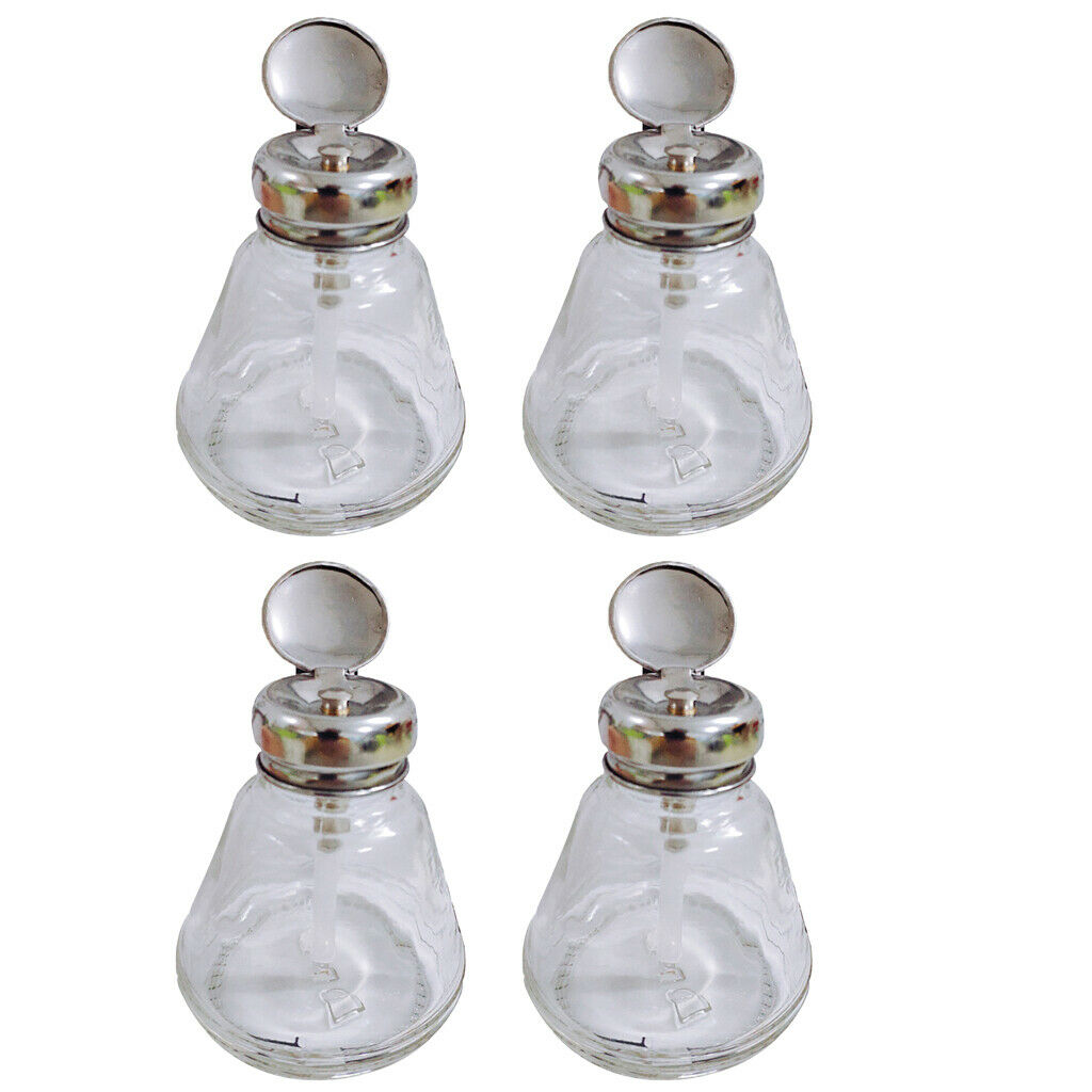 5oz Empty Nail Polish Remover Pump Dispenser Acetone Press Bottles 4pcs