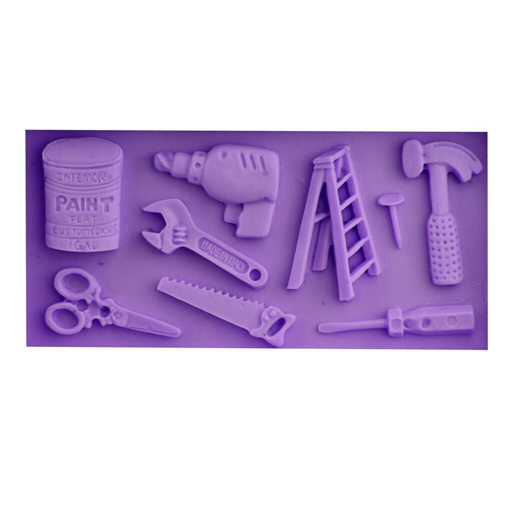 DIY Electrician Tools Party Chocolate Fondant Cake Mould Clay Plaster Mold