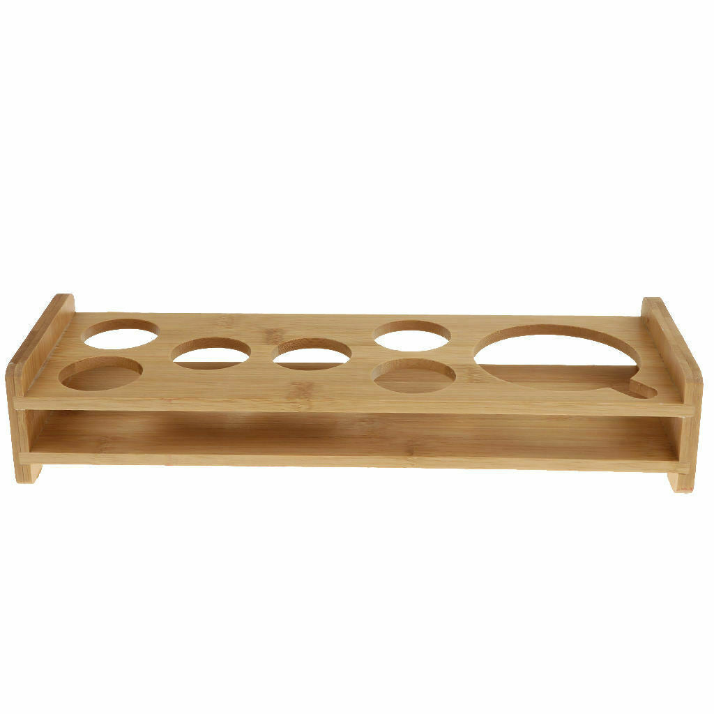 Bamboo Cup Holder Organizer Rack 7/12 Holes Home Cup Storage Holder Stand