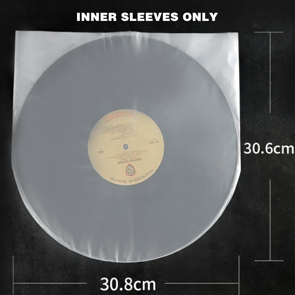 50pcs 12" LP LD Vinyl Record Clear Plastic Album Cover Inner Sleeves Antistatic