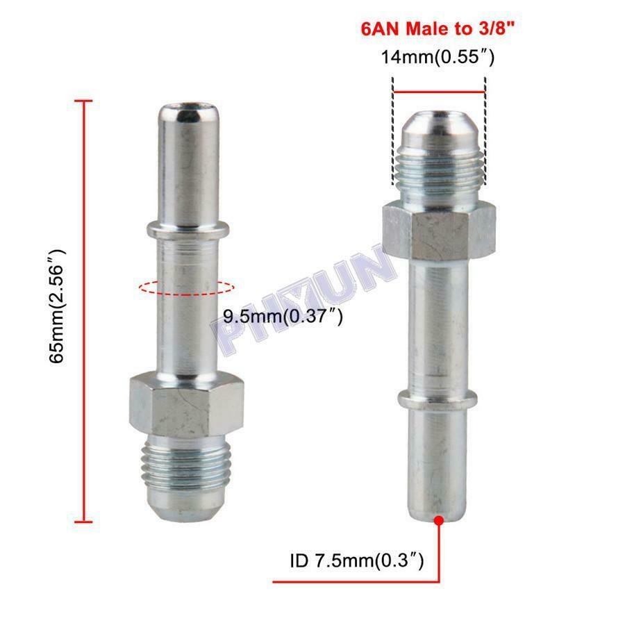 3x 6AN Fuel Rail Line Fitting Adaptor Kit For LS1 Corvette LQ4/LQ9 Truck Rails