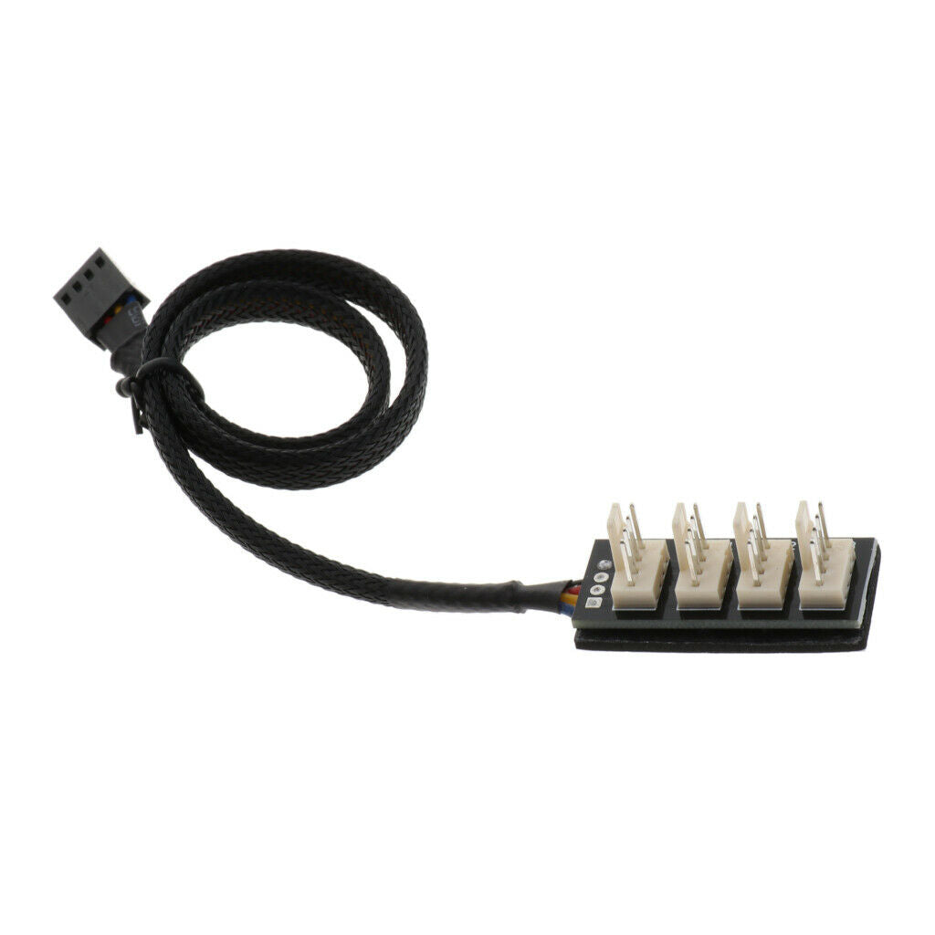 4-way PWM splitter hub PC cooler fan power cable 1 to 4 ways
