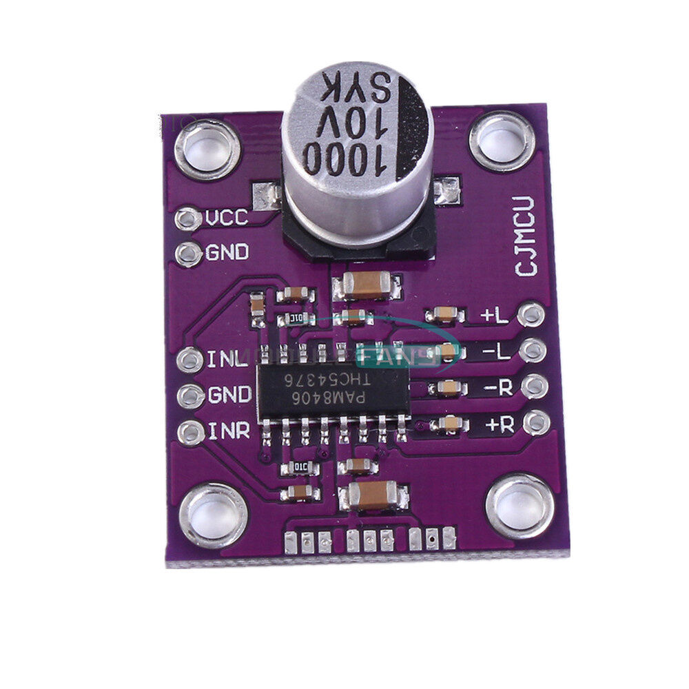 CJMCU-8406 PAM8406 Stereo Class D Audio Power Amplifier Module Low THD+N Module