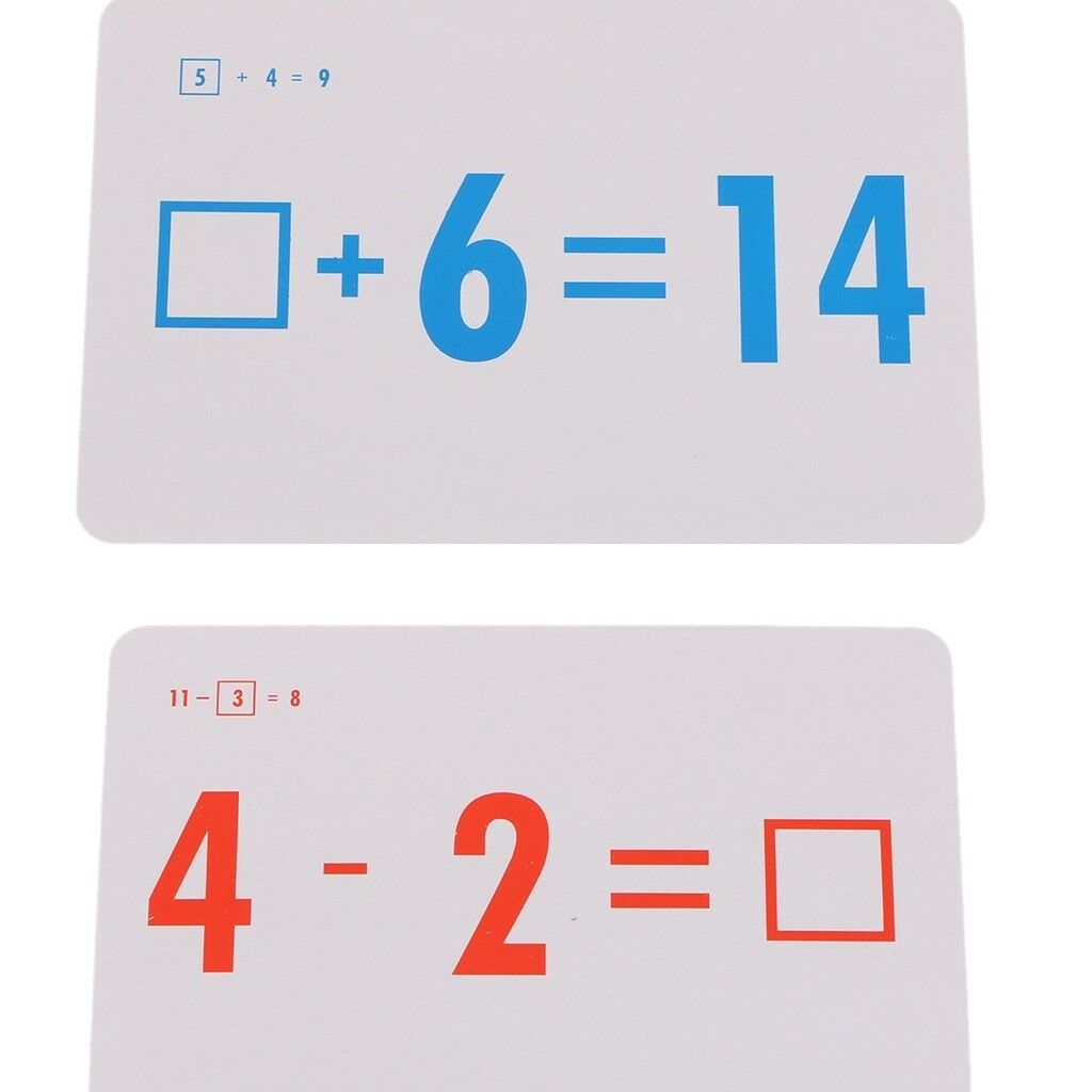 72 pcs Math Flash Cards for Addition and Subtraction Math Operations