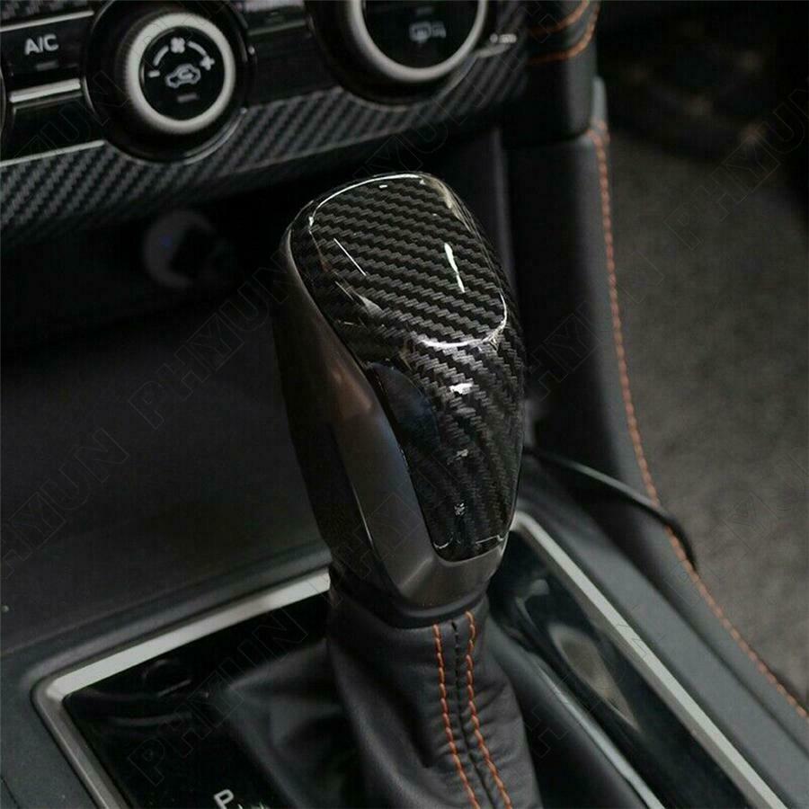 Carbon Fiber Style Gear Shift Lever Knob Cover For Subaru Crosstrek XV Impreza